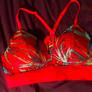 Red tropical bralette 5/25